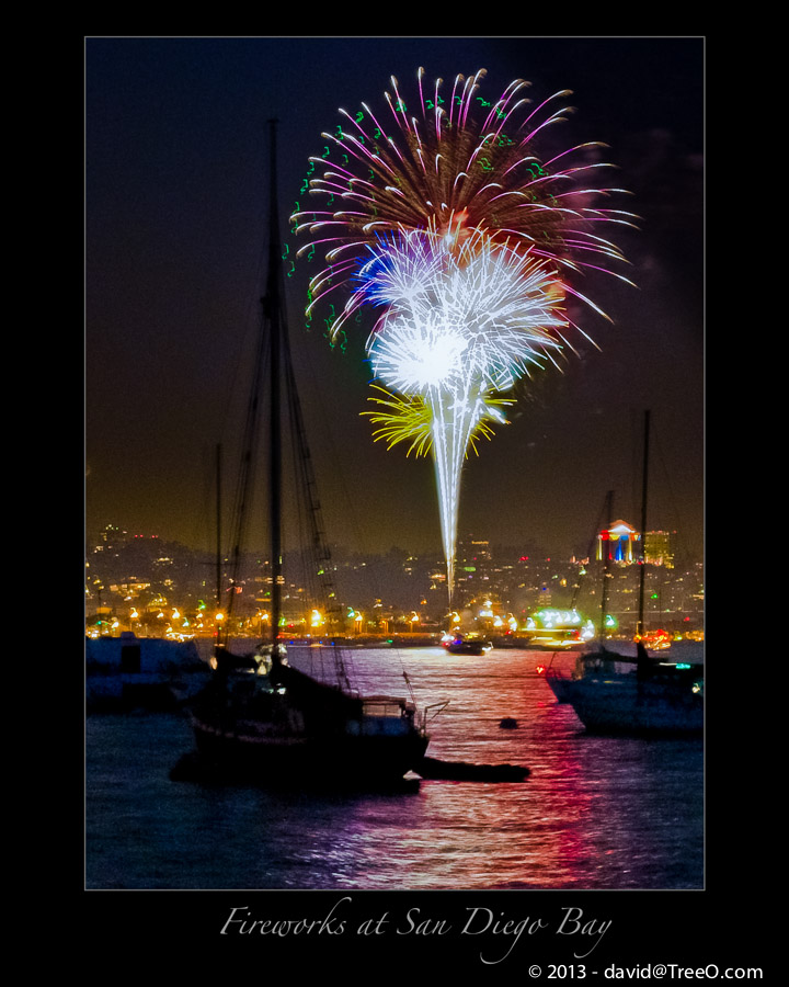 Fireworks at San Diego Bay