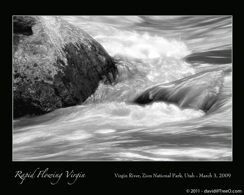 Rapid Flowing Virgin - Virgin River, Zion National Park, Utah - March 3, 2009