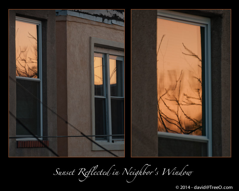 Sunset Reflected in Neighbor's Window
