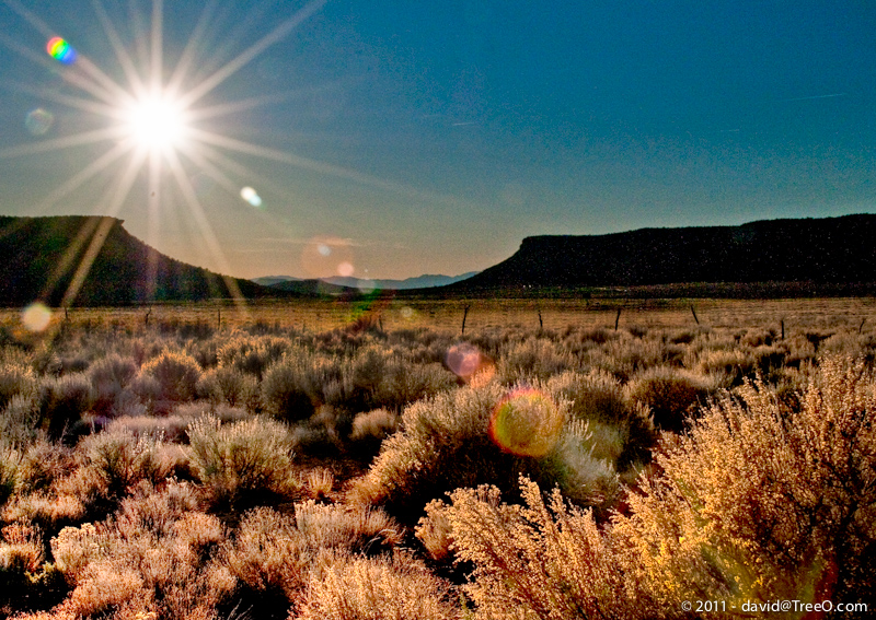 Sunlight Over the Saddle - Virgin, Utah - March 7, 2009