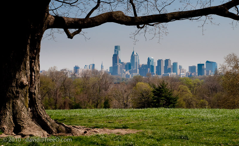 Philadelphia Skyline from Belmont Plateau - Philadelphia, Pennsylvania - April 6, 2010