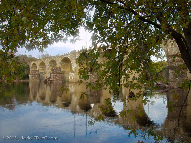 Reading Railroad Bridge over Schuylkill River - Fairmount Park, Philadelphia - November 5, 2005