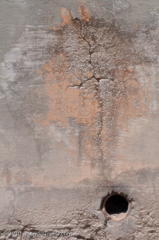 Textured Wall with Pipe - South Bay Salt Works San Diego - August 18, 2010