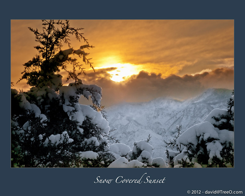 Snow Covered Sunset Snow Covered Sunset - Virgin, Utah - February 9, 2009