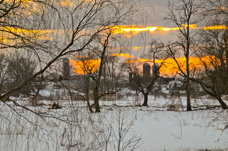 Snowy Dusk by the Conestoga River - East Earl, Pennsylvania - February 28, 2010