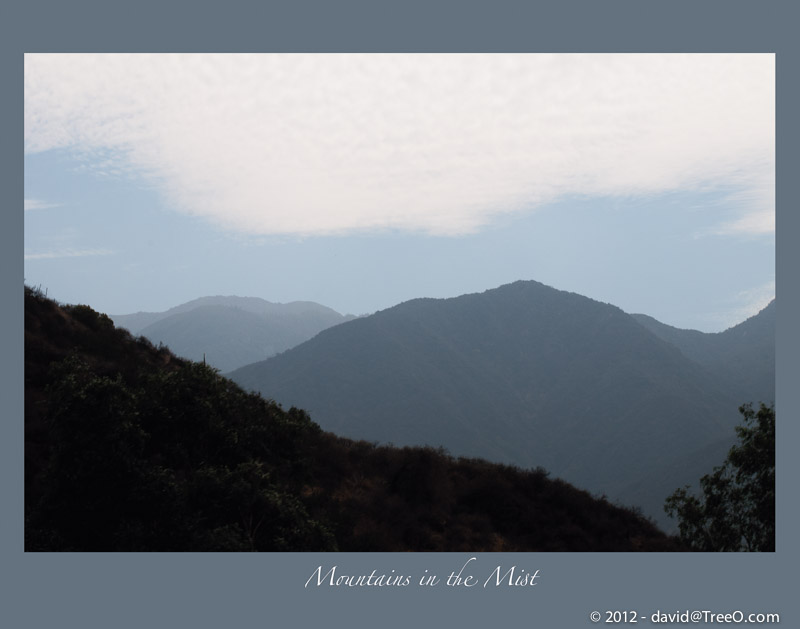 Mountains in the Mist - I-15 California - October 9, 2012