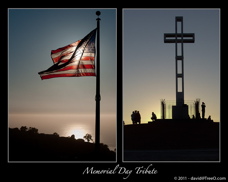 Memorial Day Tribute - Mount Soledad Veterans Memorial, San Diego, California - july 12, 2009 and August 18, 2007