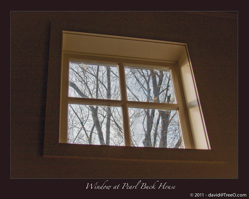 Window at Pearl Buck House - Pearl S. Buck House - November 24, 2007