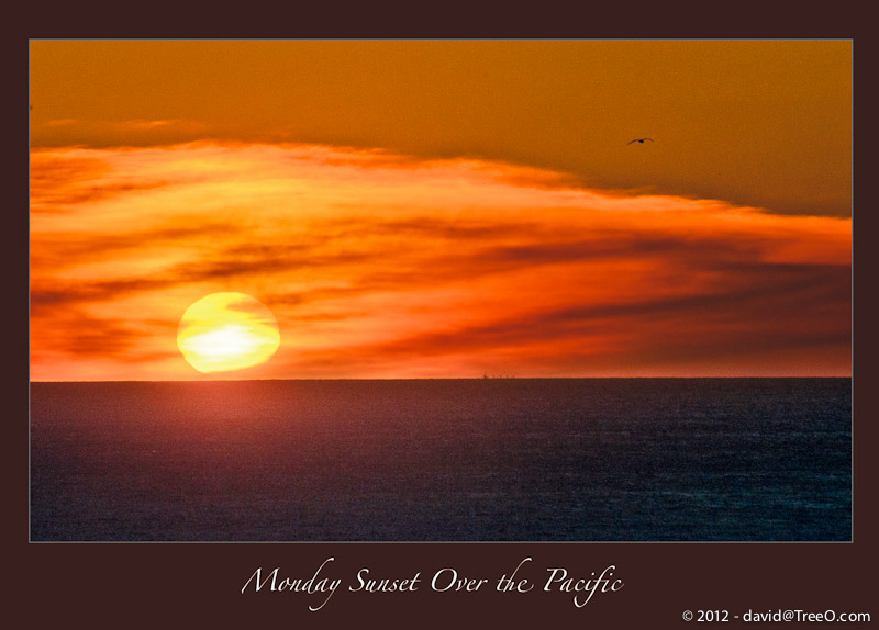 Monday Sunset Over the Pacific - Santa Monica, California - January 26, 2009