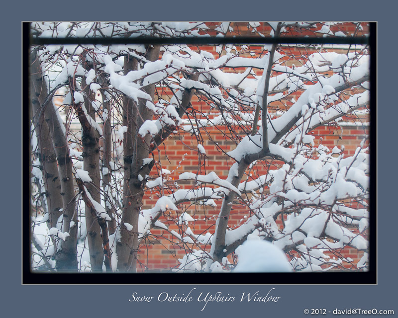 Snow Outside Upstairs Window - South Philadelphia, Pennsylvania - January 12, 2011