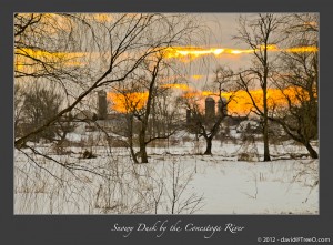 Snowy Dusk by the Conestoga River - East Earl, Pennsylvania - February 28, 2010