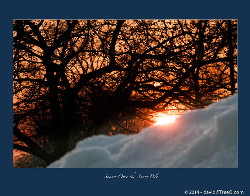 Sunset Over the Snow Pile