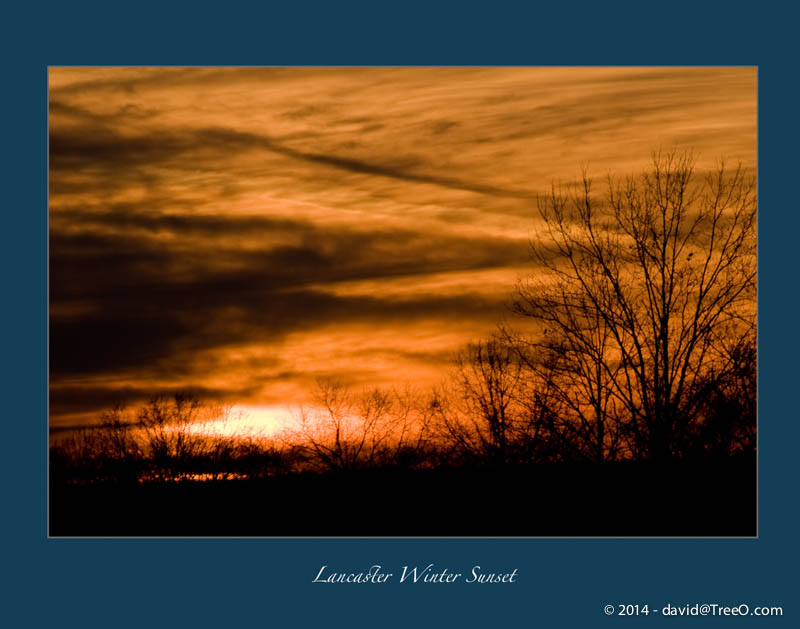 Lancaster Winter Sunset