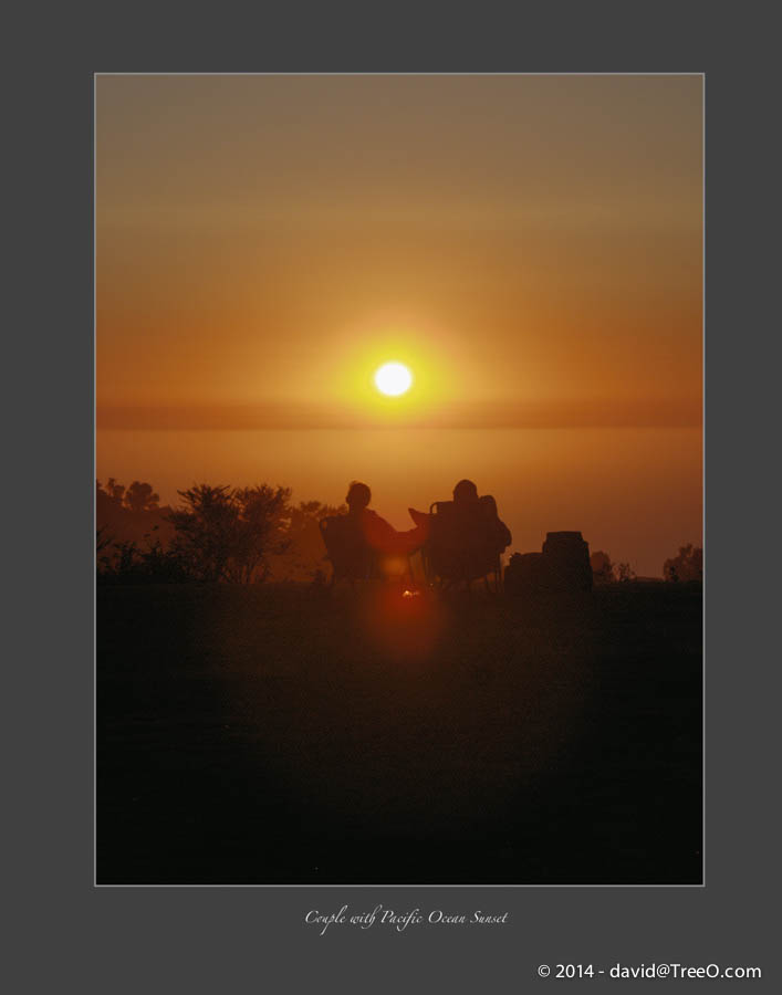 Couple with Pacific Ocean Sunset