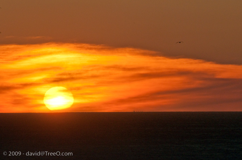 Monday Sunset Over the Pacific