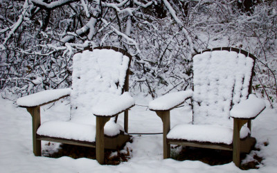 Chairs in Snow