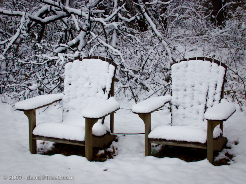 Chairs in Snow