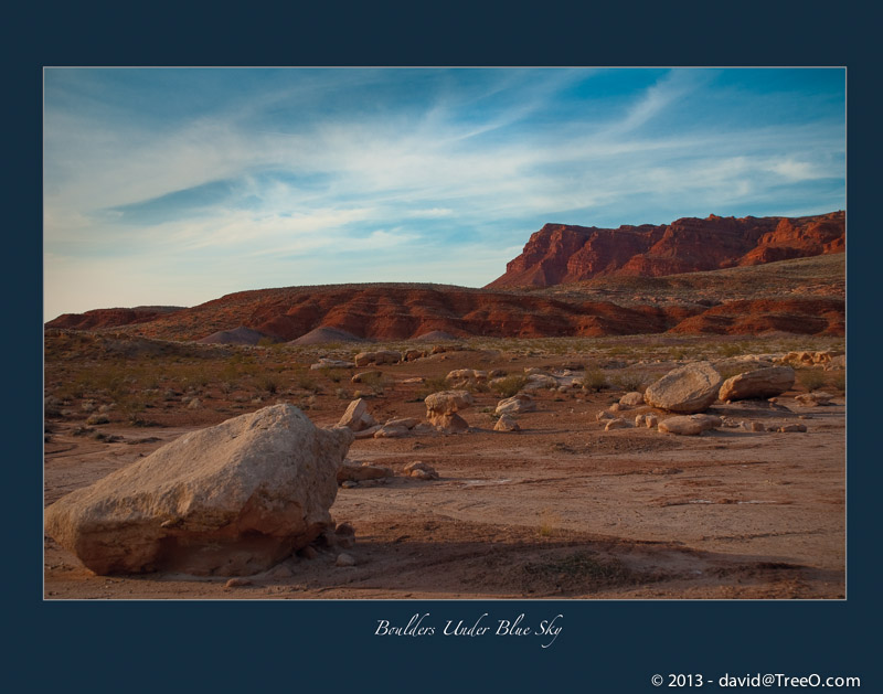 Boulders Under Blue Sky