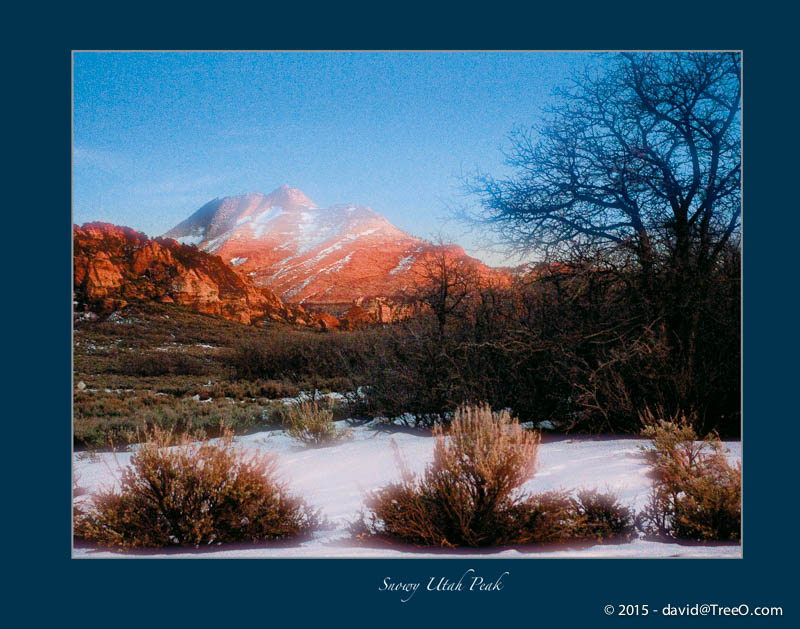 Snowy Utah Peak