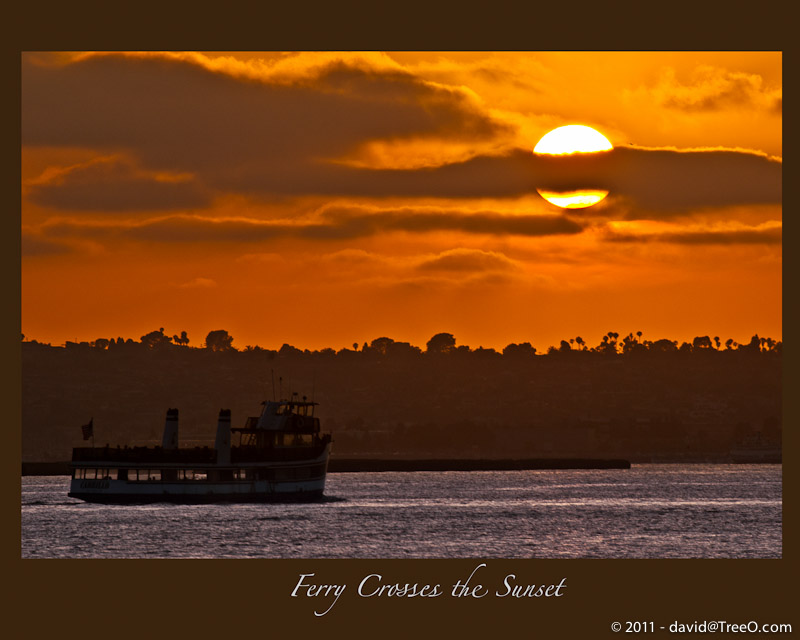 Ferry Crosses the Sunset