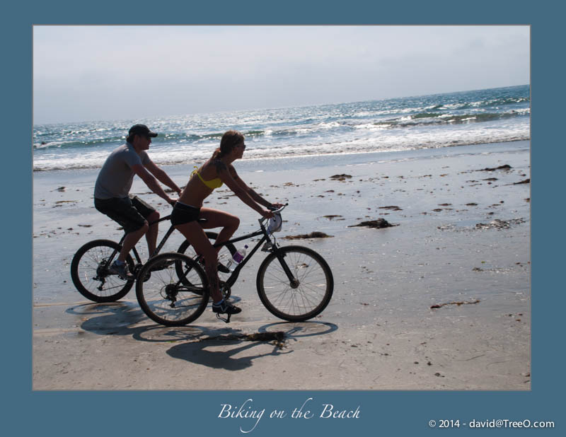 Biking Down the Beach