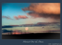 Moonset Over the Dunes - Virgin, Utah - February 10, 2009