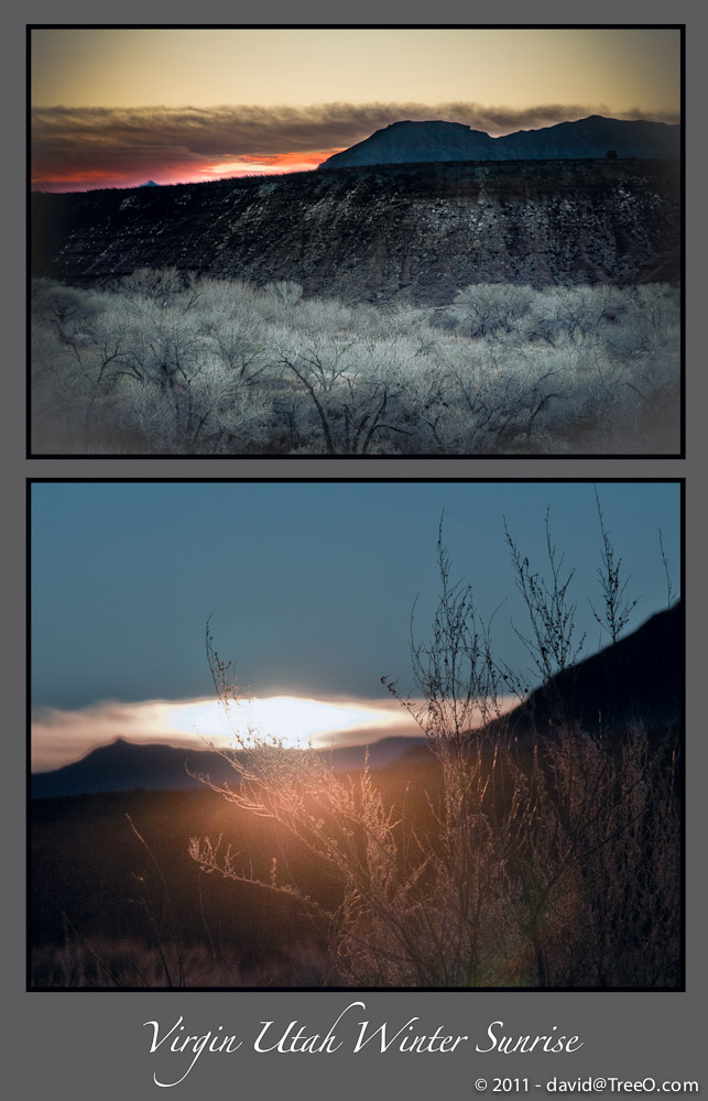 Virgin Utah Winter Sunrise
