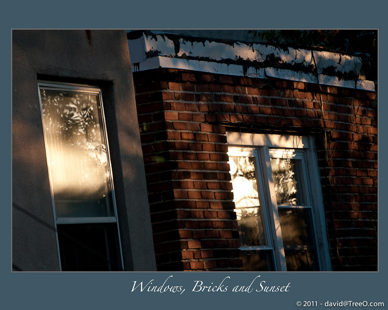 Windows, Bricks and Sunset - South Philadelphia, Pennsylvania - October 26, 2008