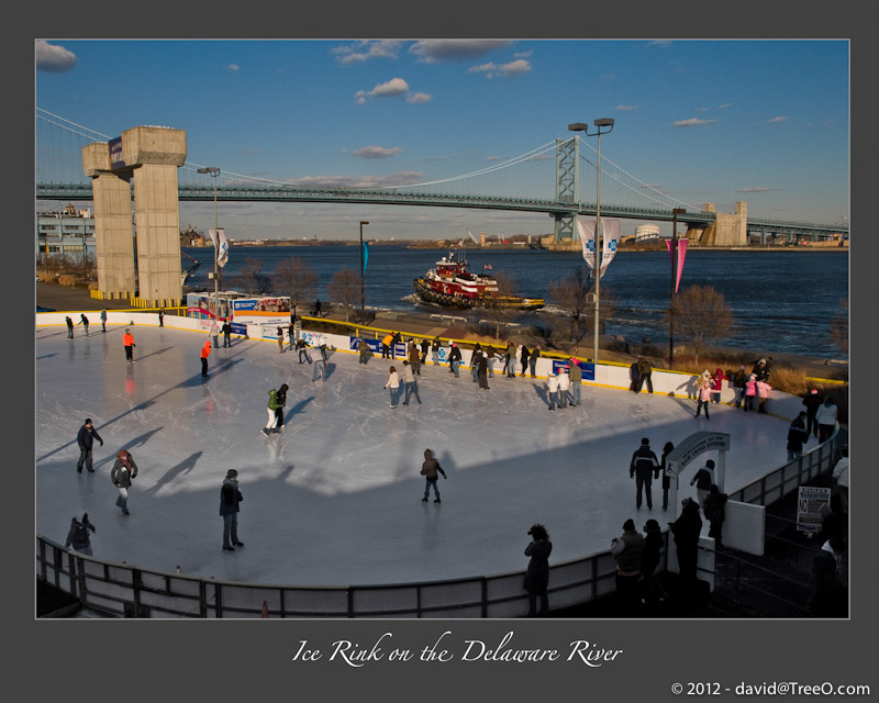 Ice Rink on the Delaware River