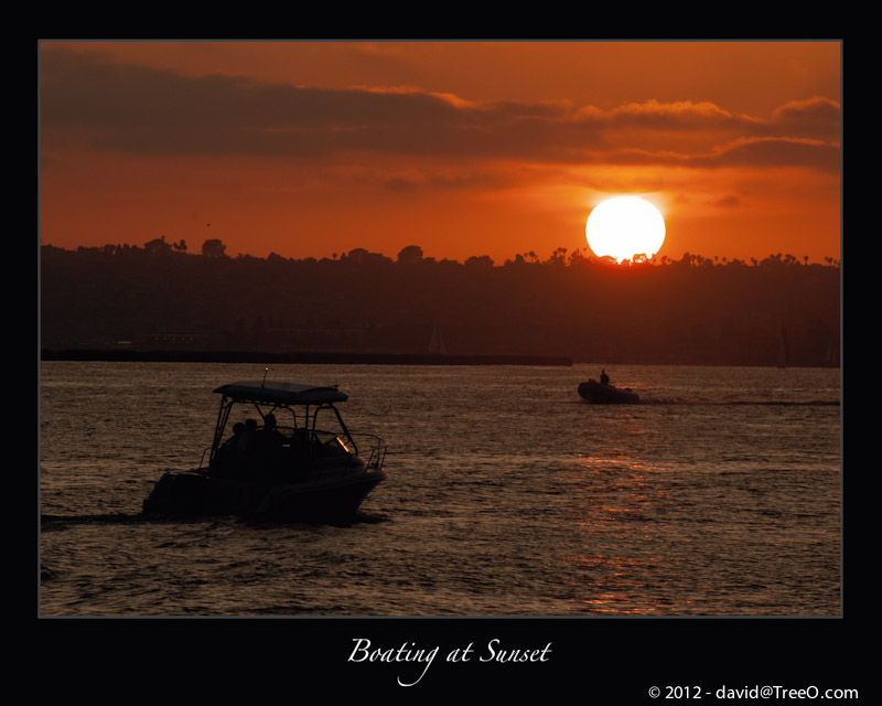 Boating at Sunset