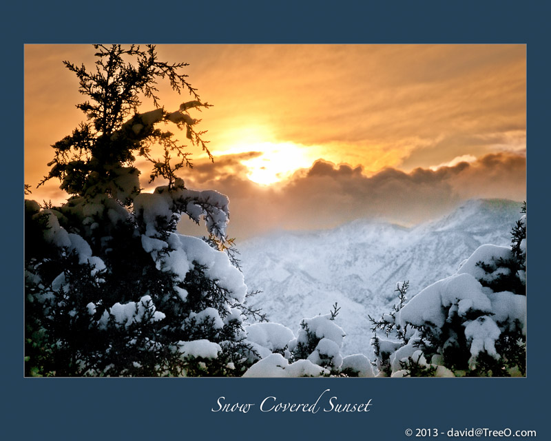Snow Covered Sunset