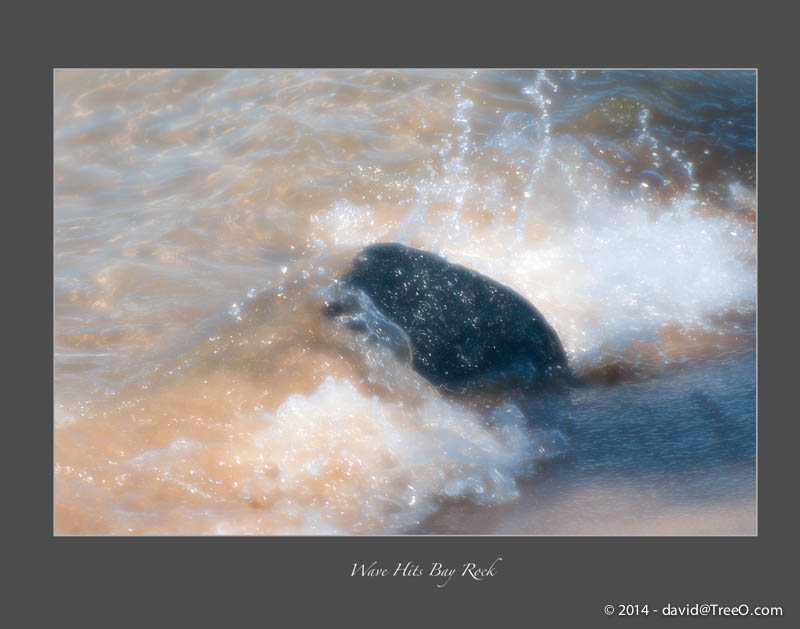 Wave Hits Bay Rock