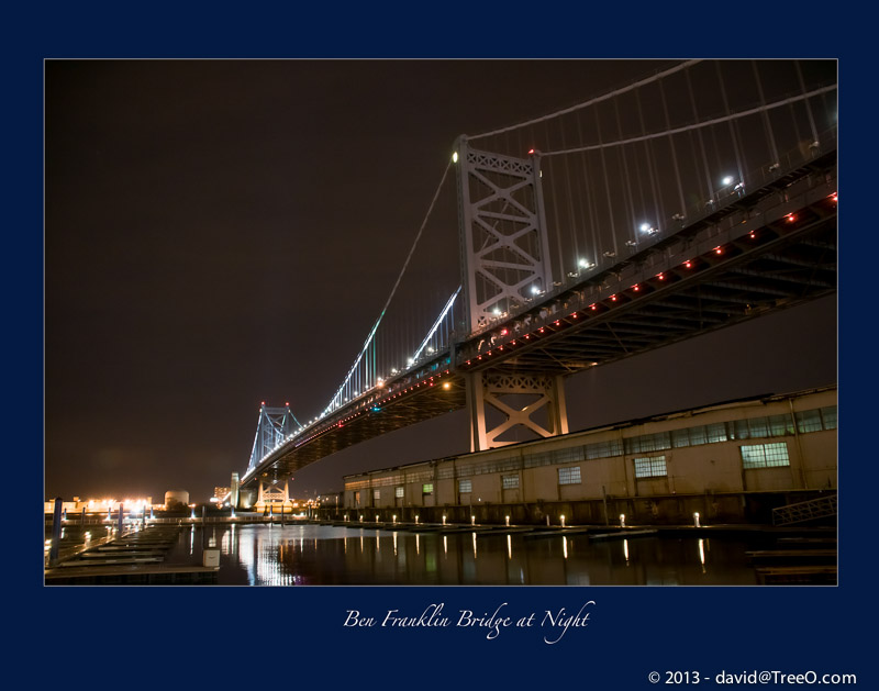 Ben Franklin Bridge at Night