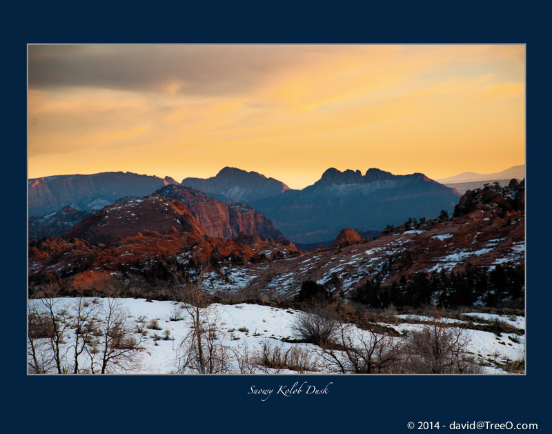 Snowy Kolob Dusk