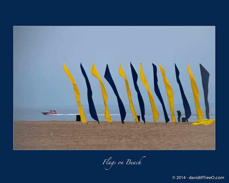 Flags on Beach