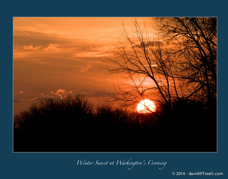 Winter Sunset at Washington’s Crossing