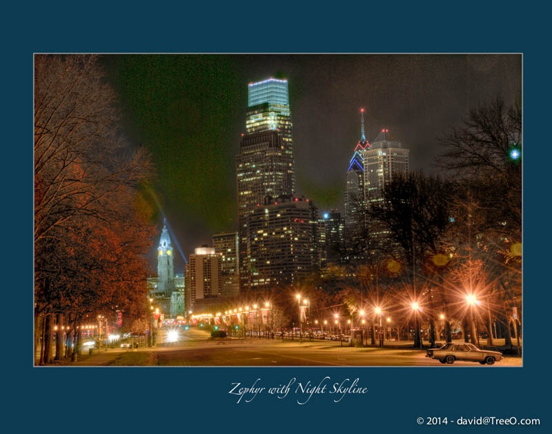 Zephyr with Night Skyline