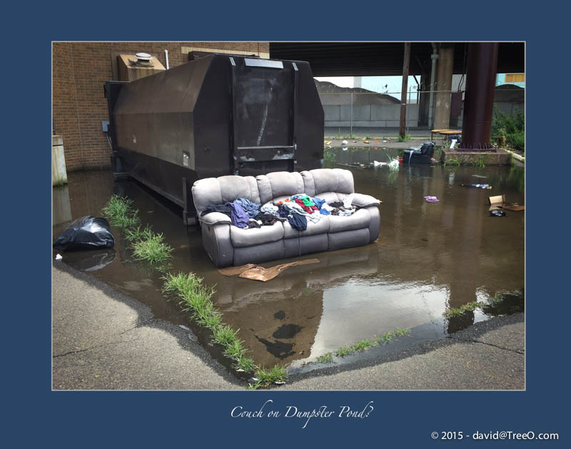 Couch on Dumpster Pond?